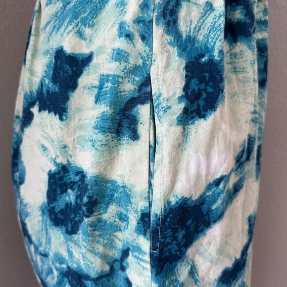 Anthropologie Floret Pencil Mini Dress Beaded Square Split Neck Cap Sleeve Sz 0 - Picture 7 of 15